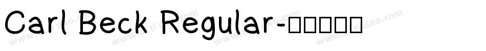Carl Beck Regular字体转换